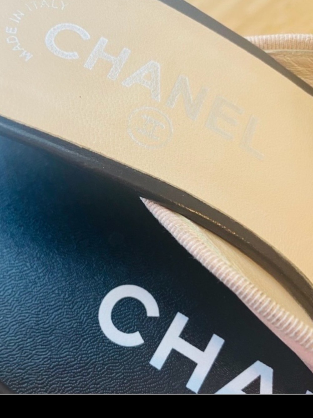Chanel Pink Heels Vintage Chanel Pink Shoes Chanel Pink Black Mules - Picture 2 of 7